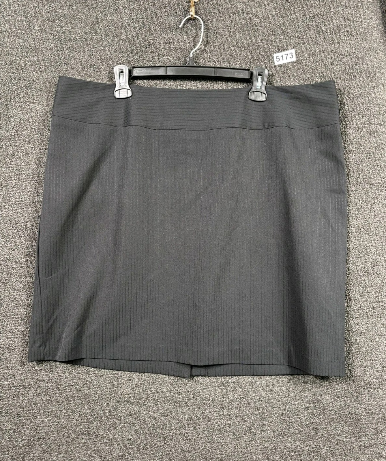 Lane Bryant Knee Length Pencil Skirt Black Pin Striped Womens Size 24 Plus